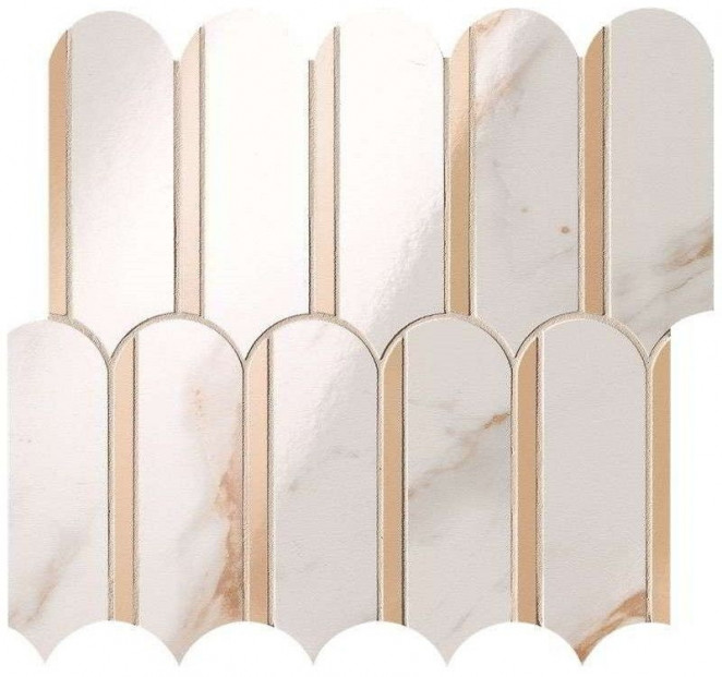 Fap Roma Gold Calacatta Oro/Onice Miele Archs Mosaico 28,2x31