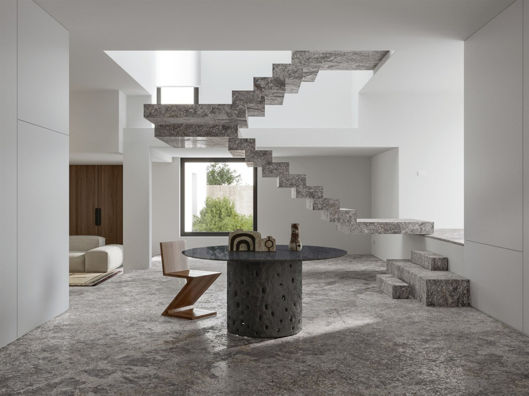 Ariostea Ultra Graniti Silver Wave 150x300 top lapped