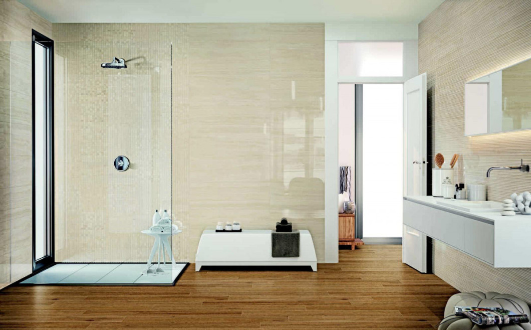Marazzi Marbleplay Wall White str.Gem 3D 30x90