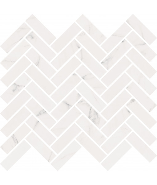 ABK Sensi Mos Chevron Statuario White 30x30