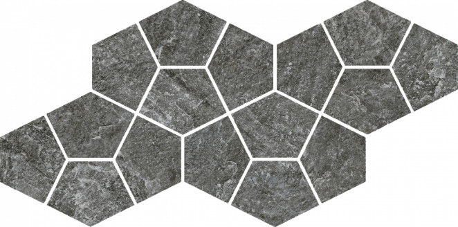 ITALON Magma Graphite Mosaico Prism 41.3x20.5