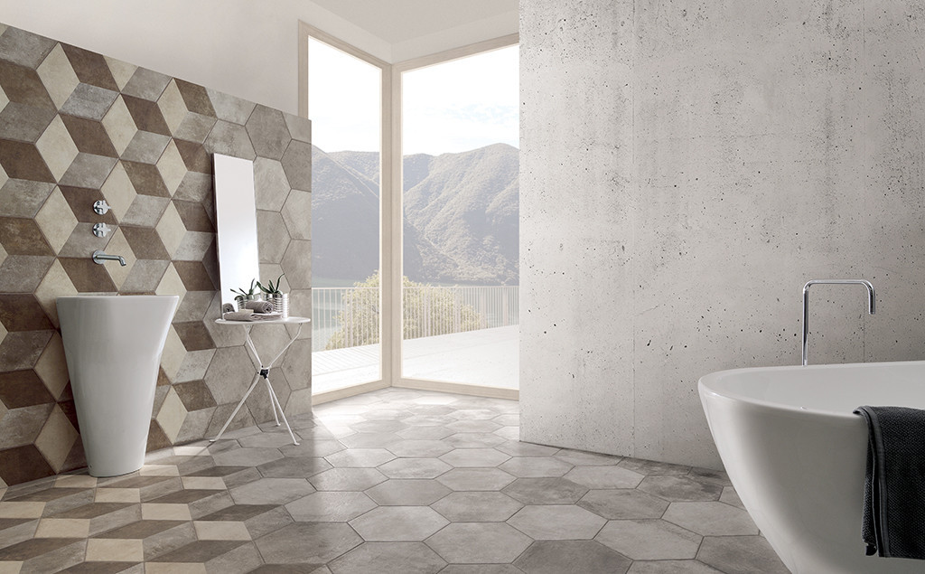 Fioranese Heritage Exagona Deco Exagona Texture 3 Nat 34.5x40