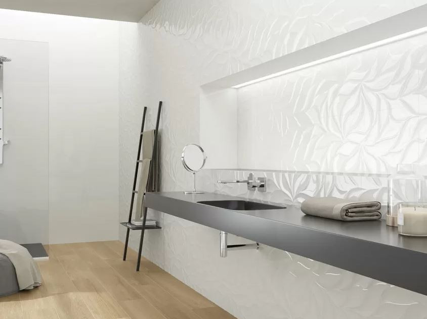 Benadresa Blanco Brillo Leaves Blanco Brillo 30x90