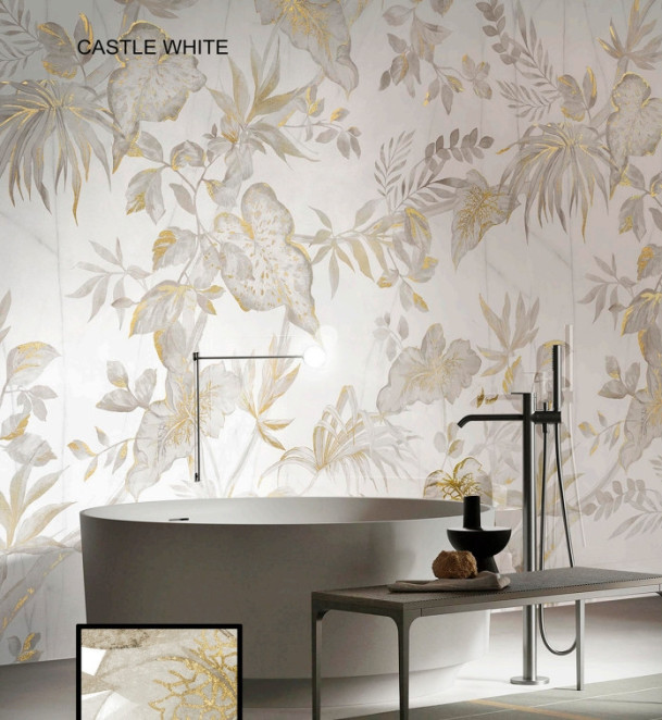 La Bottega del Decoro Grandi Lastre Castle White 120x280