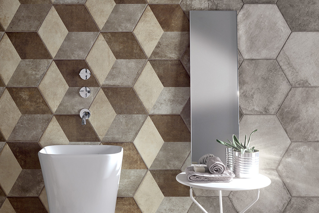 Fioranese Heritage Exagona Deco Exagona Texture 3 Nat 34.5x40
