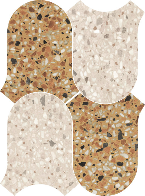 41zero42 Chicco Onda Mosaic Senape/Greige 27X36.5
