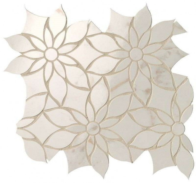 Fap Roma Gold Calacatta Delicato Daisy Mosaico Brillante 29x31,9