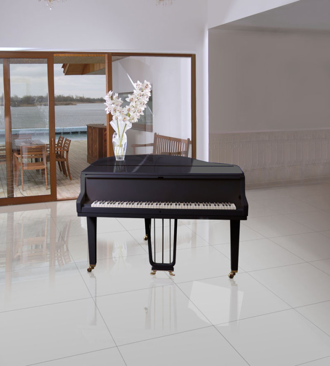 Porcelanicos Hdc Blanco/Negro Bas Negro 59 Brillo Rect 59x59