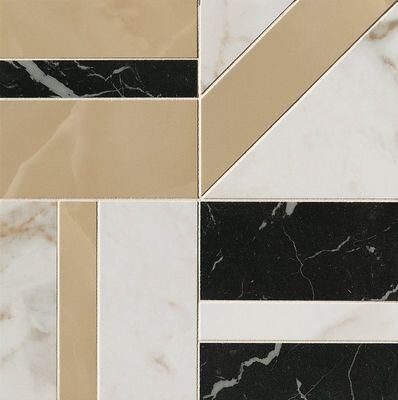 Fap Roma Gold G. Calac. Delicato/Onice Miele/Nero Eleg. Deco Mosaico 30x30