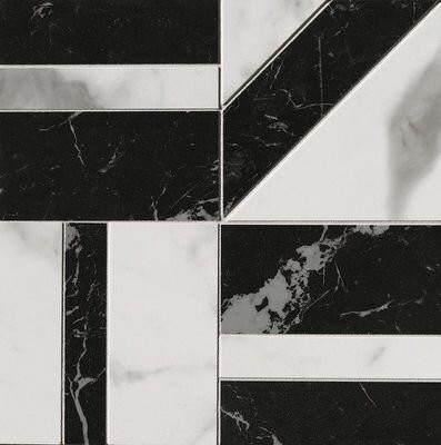 Fap Roma Gold G. Carrara/Nero Elegante Deco Mosaico 30x30