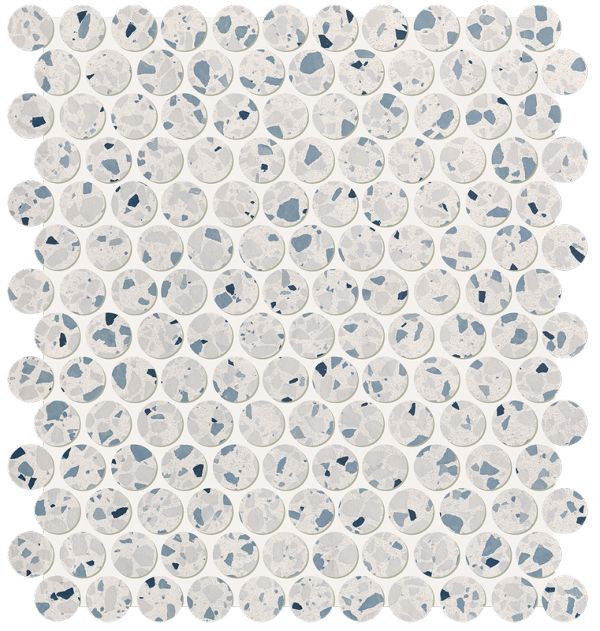 Fap Glim Azzurro Round Mosaico Matt 29,5х32,5