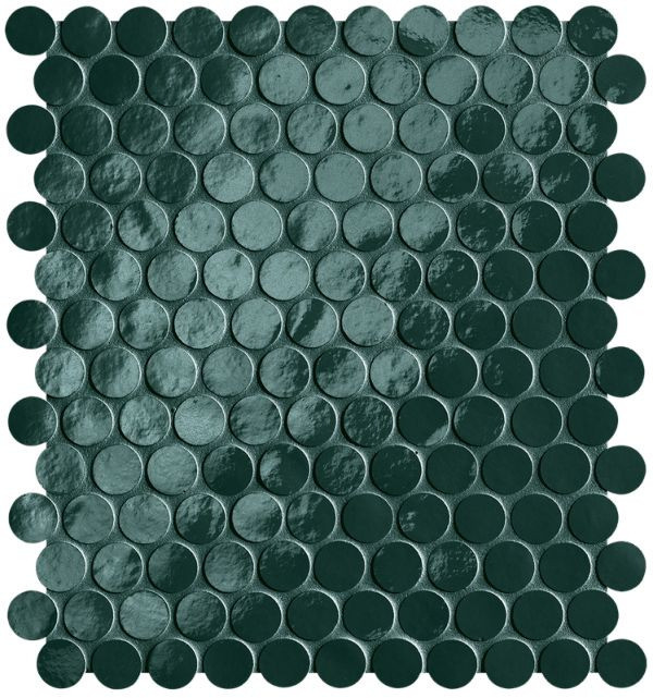 Fap Glim Petrolio Round Mosaico Brillante 29,5х32,5