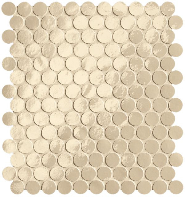 Fap Glim Beige Round Mosaico Brillante 29,5х32,5