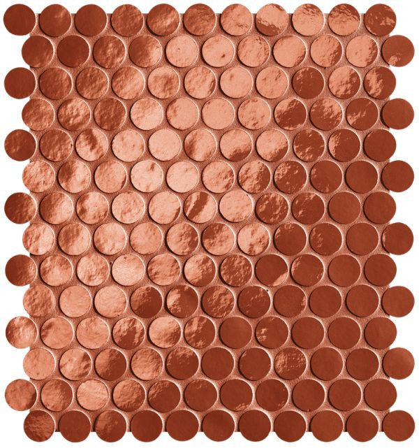 Fap Glim Rosso Cuore Round Mosaico Brillante 29,5х32,5