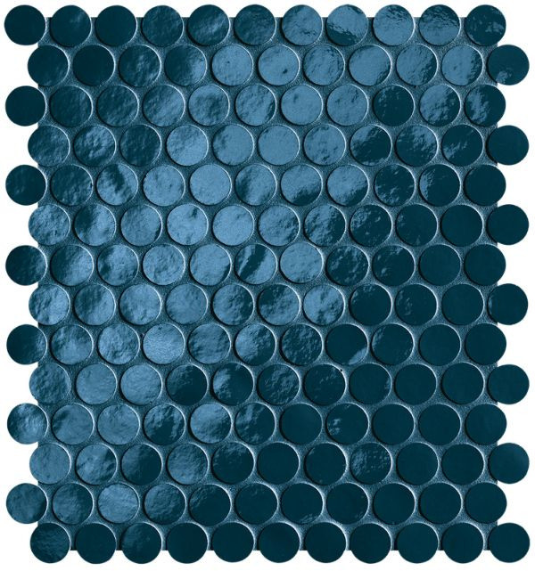 Fap Glim Blu Navy Round Mosaico Brillante 29,5х32,5