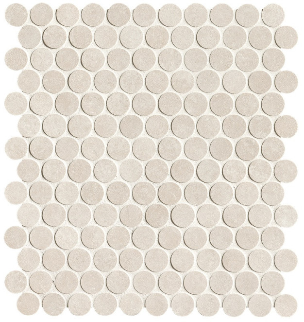 Fap Nobu White Gres Round Mosaico Matt 29,5х32,5