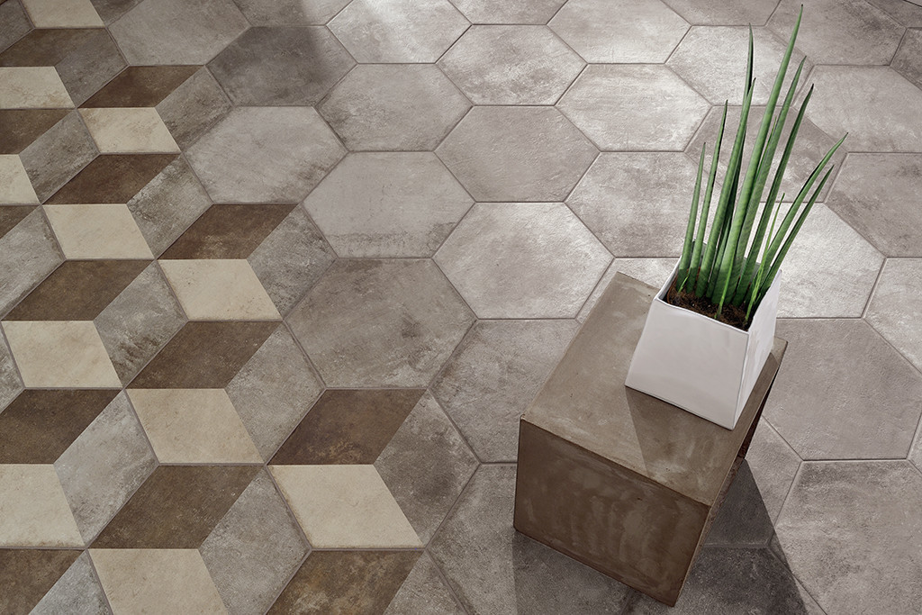 Fioranese Heritage Exagona Deco Exagona Texture 3 Nat 34.5x40
