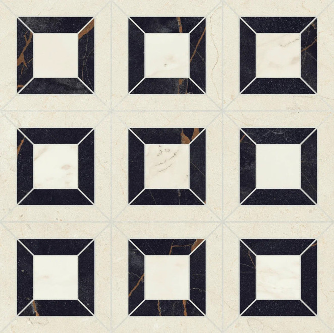 Elios Ceramica Dynasty Prestige Black 3d Honed 30x30