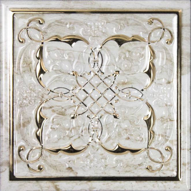 Monopole Petra Dec Armonia Petra Brillo Bisel Gold, B 15x15