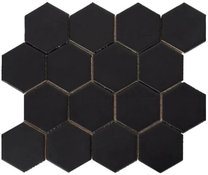 Amadis Art Deco Matt on Mesh Black 32x28