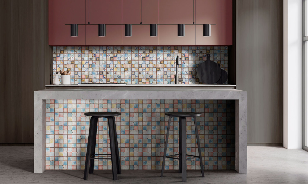 La Bottega del Decoro Rinascimento Composizione Random 4 Pezzi 30x30