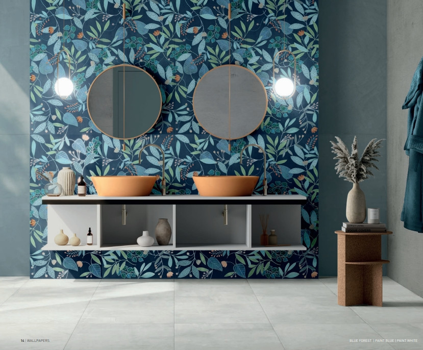 DaDo Ceramica Wallpaper Blue Forest 60x120