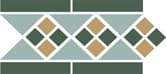 TopCer Octagon Border Lisbon Turquoise Dark Green 15x28