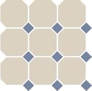 TopCer Octagon White Blue Cobalt Dots 30x30