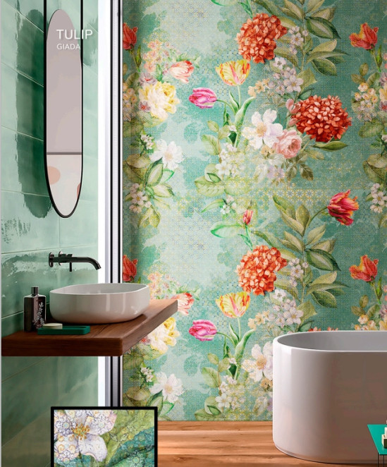 La Bottega del Decoro Grandi Lastre Tulp Giada 120x280