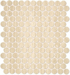 Fap Roma Travertino Round Mosaico 29.5x32.8