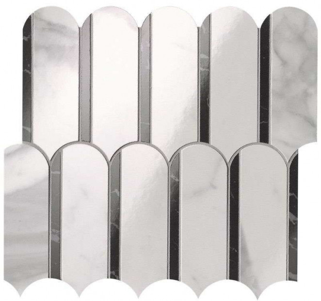 Fap Roma Gold Carrara Superiore/Nero Elegante Archs Mosaico 28,2x31