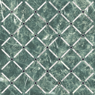 Elios Ceramica Dynasty Crown Green 3d Honed 30x30