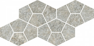 ITALON Magma Silver Mosaico Prism 41.3x20.5