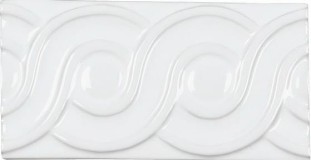 Adex Neri Relieve Clasico Blanco Z 7.5x15