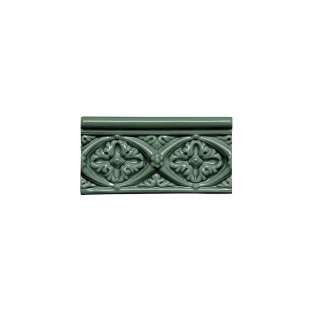 Adex Modernista Relieve Bizantino C/C Verde Oscuro 7.5x15