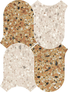 41zero42 Chicco Onda Mosaic Senape/Greige 27X36.5