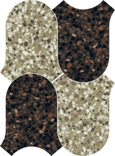 41zero42 Chicco Onda Mosaic Verde/Cacao 27X36.5