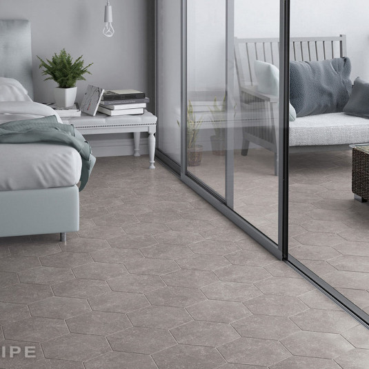 Equipe Coralstone Hexagon Melange Grey (6 вариантов паттерна) 25,4х29,2