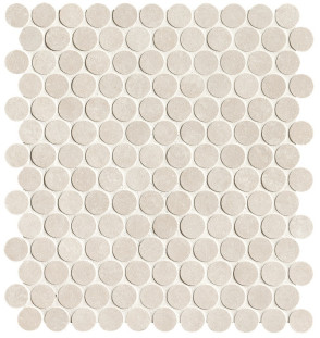 Fap Nobu White Gres Round Mosaico Matt 29,5х32,5