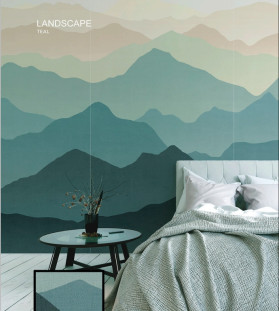 La Bottega del Decoro Grandi Lastre Landscape Teal 120x280