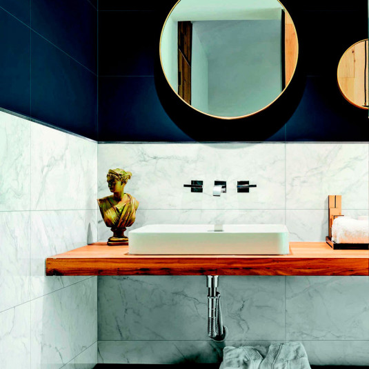 Marazzi Marbleplay Wall White str.Gem 3D 30x90