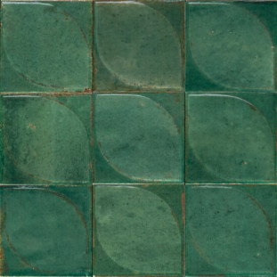 Marazzi Lume Green 3D Dew 10x10