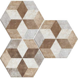Fioranese Heritage Exagona Deco Exagona Texture 4 Nat 34.5x40
