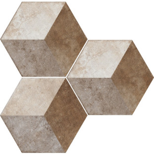 Fioranese Heritage Exagona Deco Exagona Texture 2 Nat 34.5x40