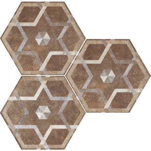 Fioranese Heritage Exagona Deco Exagona Texture 5 Nat 34.5x40