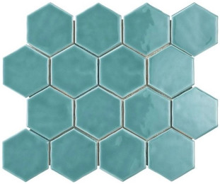 Amadis Art Deco Glossy on Mesh Aqua Marine 32x28
